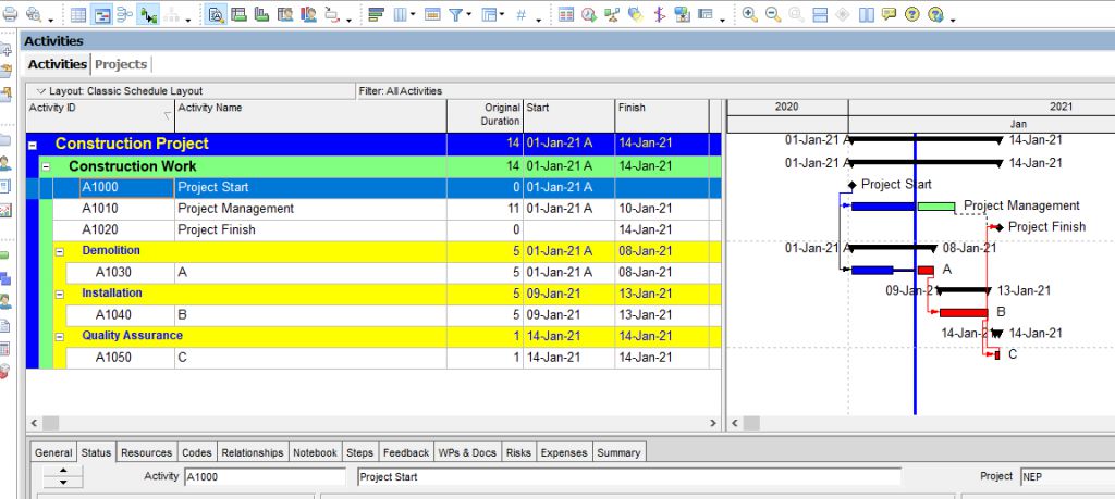Key Steps to Create 4 Baselines on Gantt Chart in Primavera P6