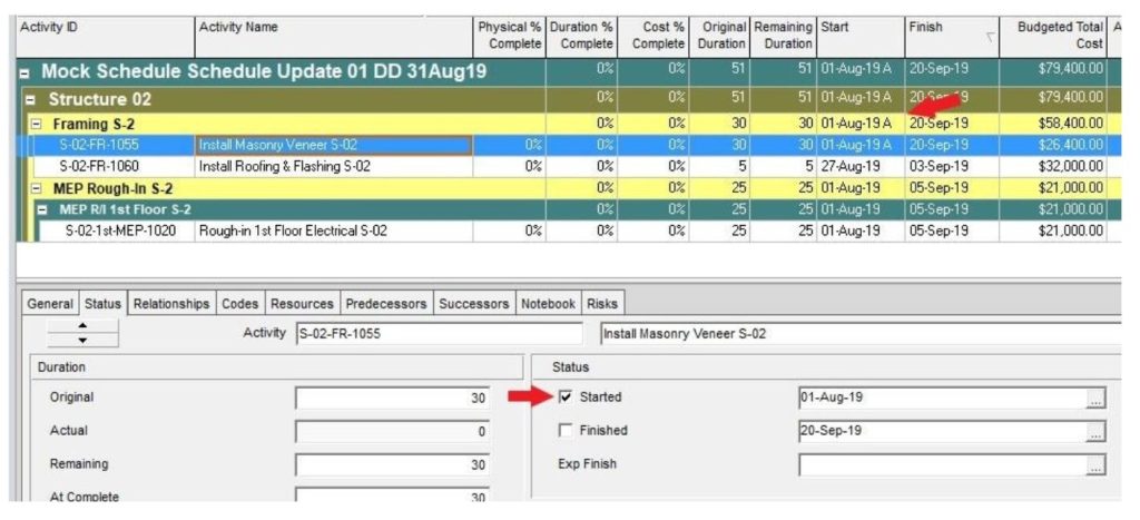Step 2: Updating the Schedule Without Resource Assignments