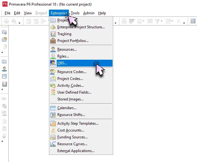 How to View the OBS in Primavera P6