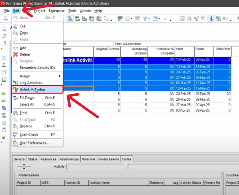 Unlink Activities Faster with the New Edit Menu Option